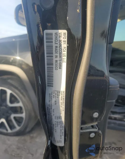 2021 Jeep Compass Limited из США, поврежденный, VIN 3C4NJCCB4MT510894